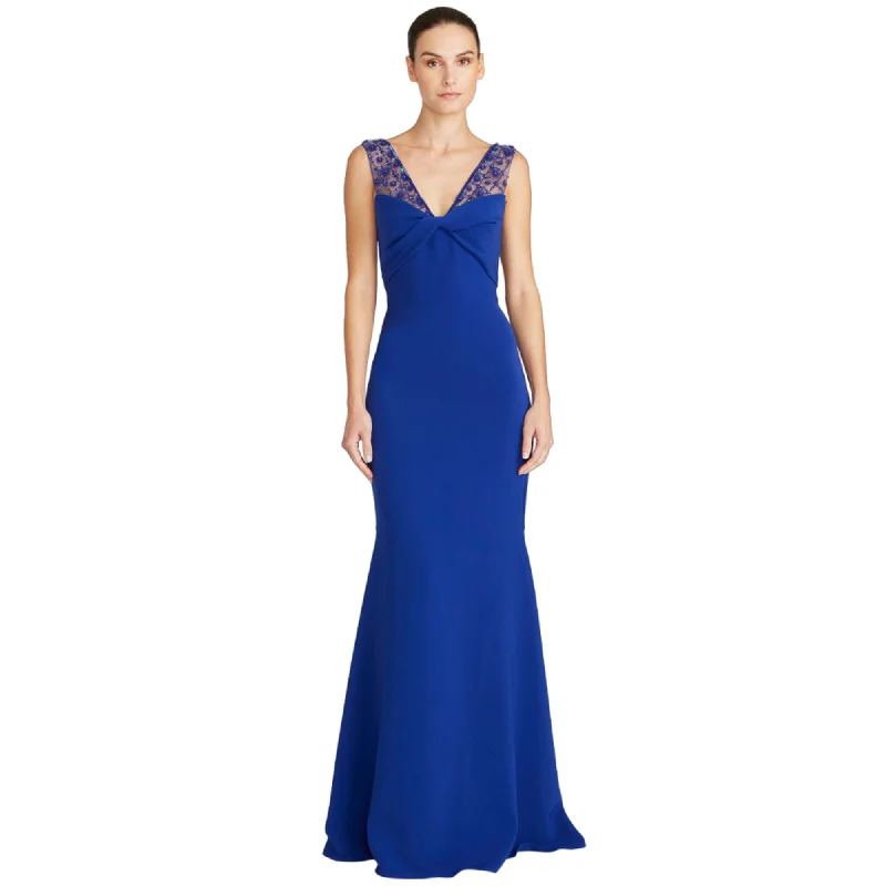 Theia Women's Alva Beaded Crepe Gown