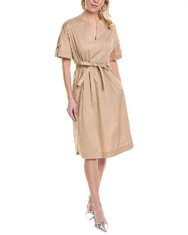 Peserico womens  Midi Dress, 46, Beige