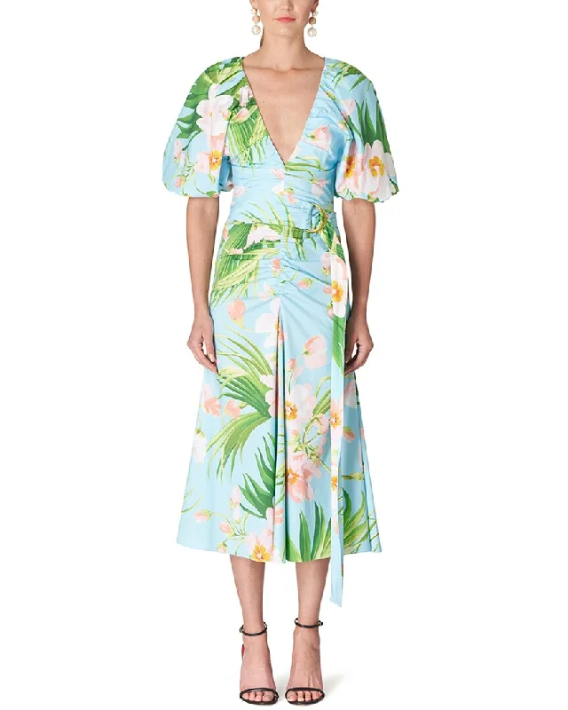 Carolina Herrera Ruched Front Seam Dress