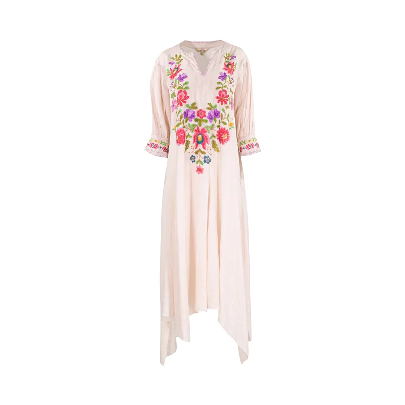 Amore Mio By Hitu Women's Whispy Pink With Embroidery Dress