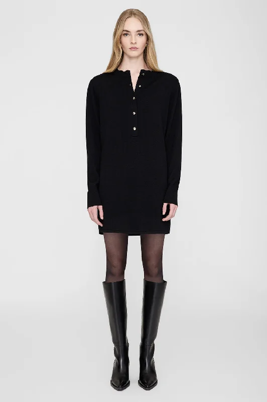 Ghita Dress - Black Cashmere Blend