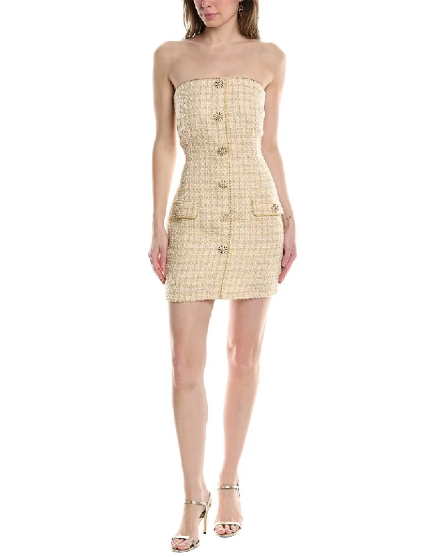 Eva Franco Strapless Tweed Sheath Dress