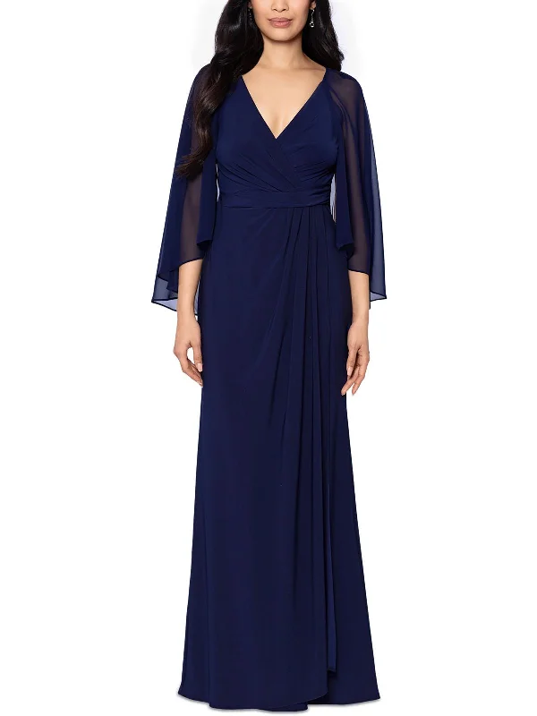 Womens Popover Polyester Evening Dress