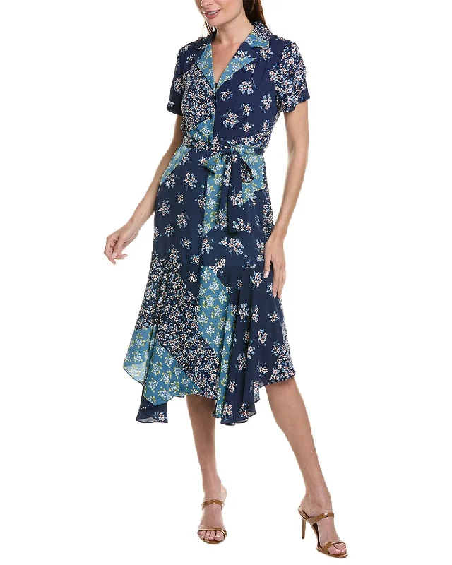 Nanette Nanette Lepore Printed Crepe Chiffon Shirtdress