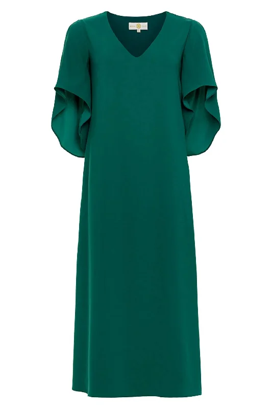 Meredith Midi Dress In Peacock