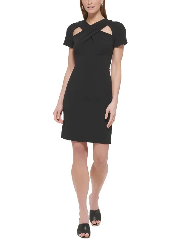 Womens Crepe Sheath Dress