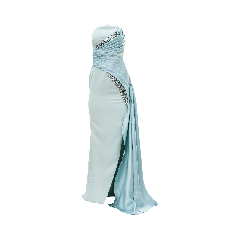 Gaby Charbachy Women's Baby Blue Long Dress