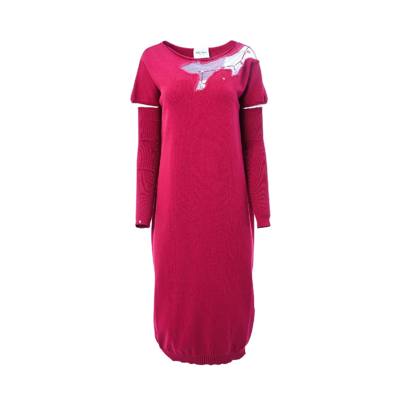 Oblique Women's Dark Red Dress