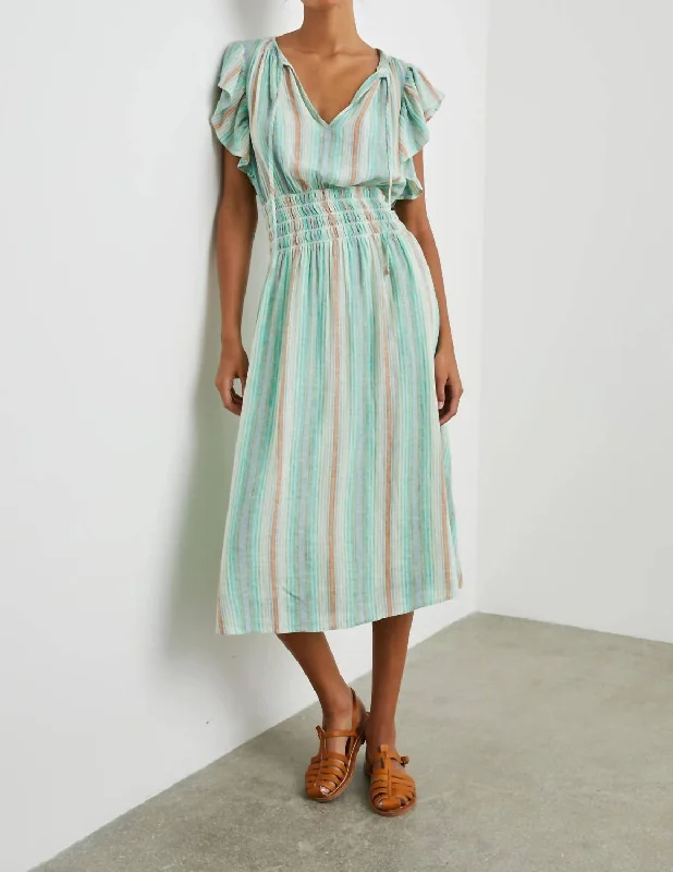 Iona Dress In Seaview Stripe