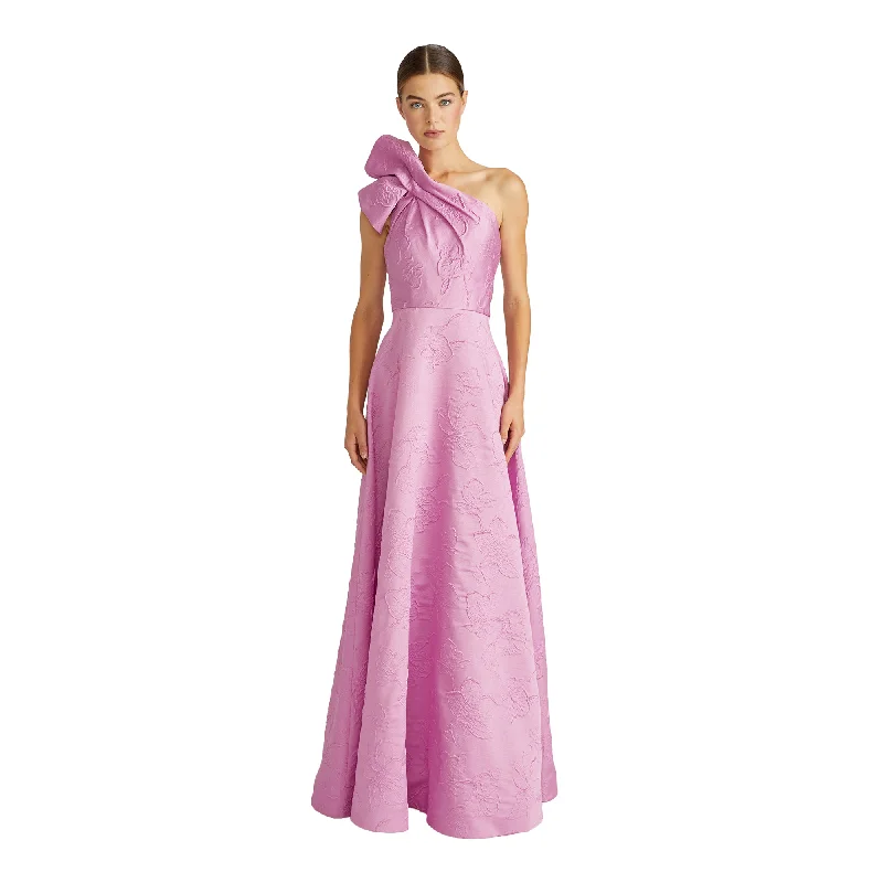 Ml By Monique Lhuillier Women's Amira Soft Orchid Long Dress