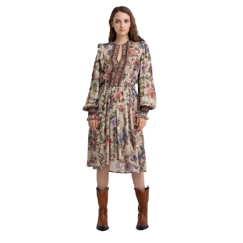 Replay Women's Viscose Floral Printed  Dress