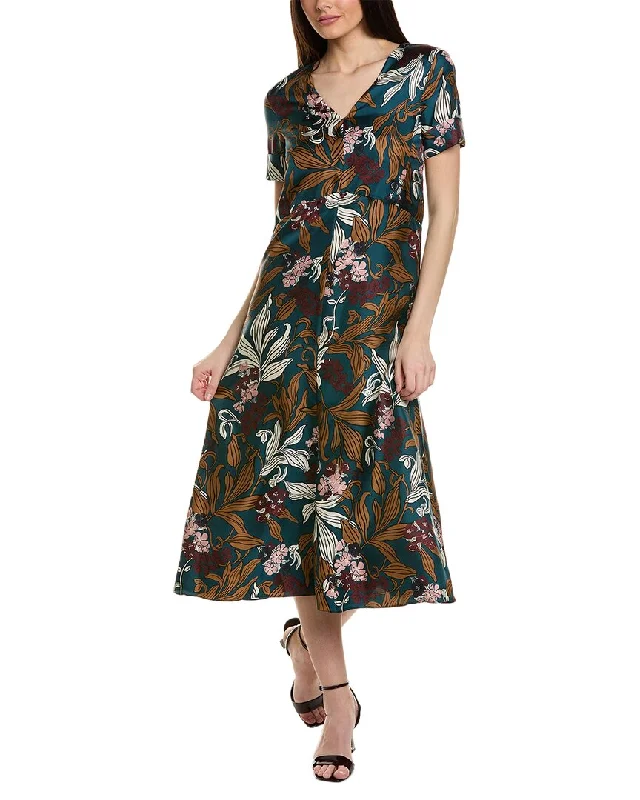 S Max Mara Paola Silk Midi Dress