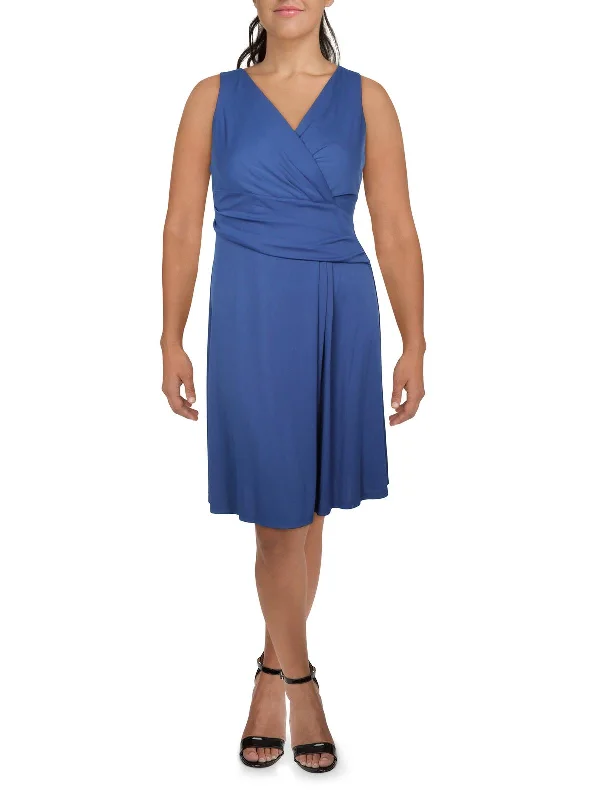 Womens Party Knee Fit & Flare Dress