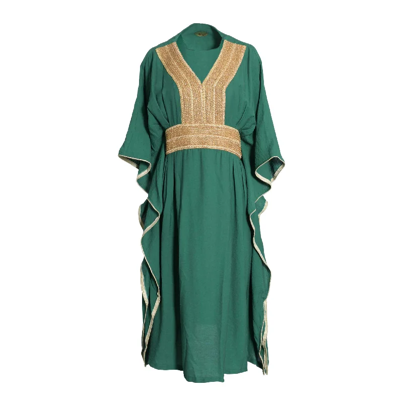 Fahm Women's Green Dress, Free Size