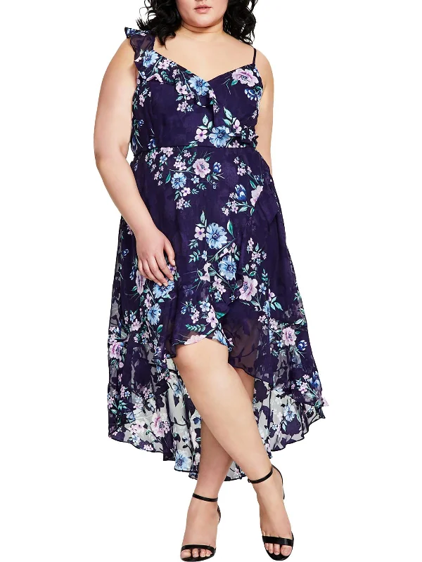 Plus Womens Daytime Hi-Low Sundress