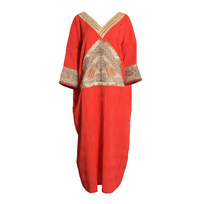 Fahm Women's Red Dress, Free Size