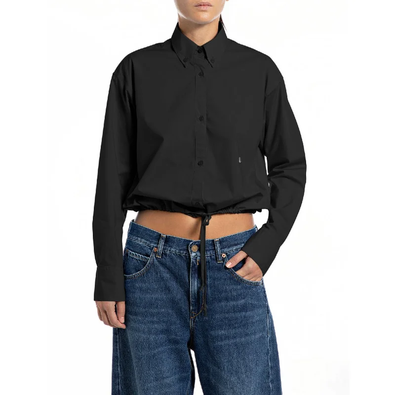 Replay Women's Boxy Shirt With Drawstring