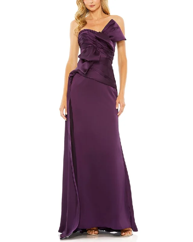 Mac Duggal Strapless Bow Front Detailed Gown