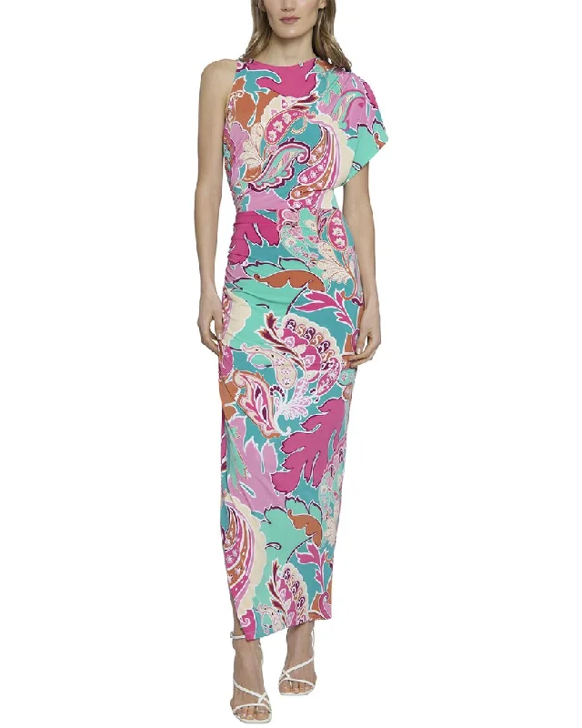 Donna Morgan Wet Print Matte Jersey Midi Dress