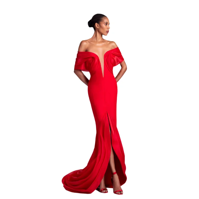 Gaby Charbachy Women's Red Long Dress