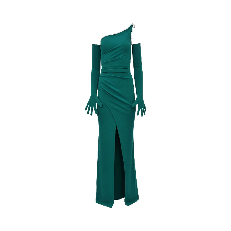 Zeena Zaki Women's Green Long Dress