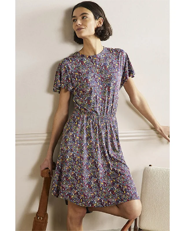 Boden Flutter Sleeve Jersey Dress