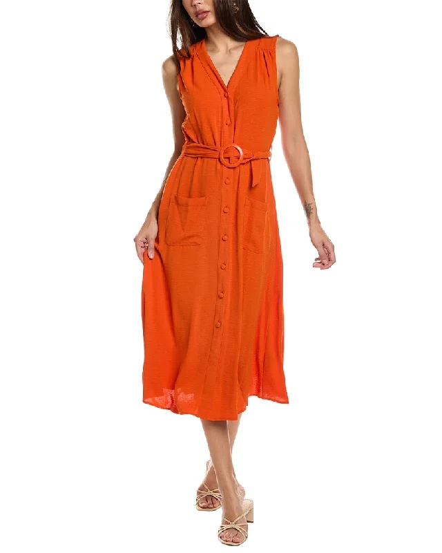 Sharagano Textured Airflow Shirtdress