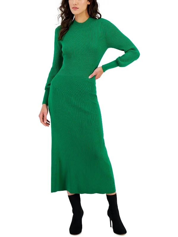 Womens Tea Length Cut Out Sweaterdress