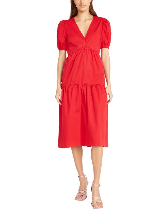 Donna Morgan Poplin Midi Dress