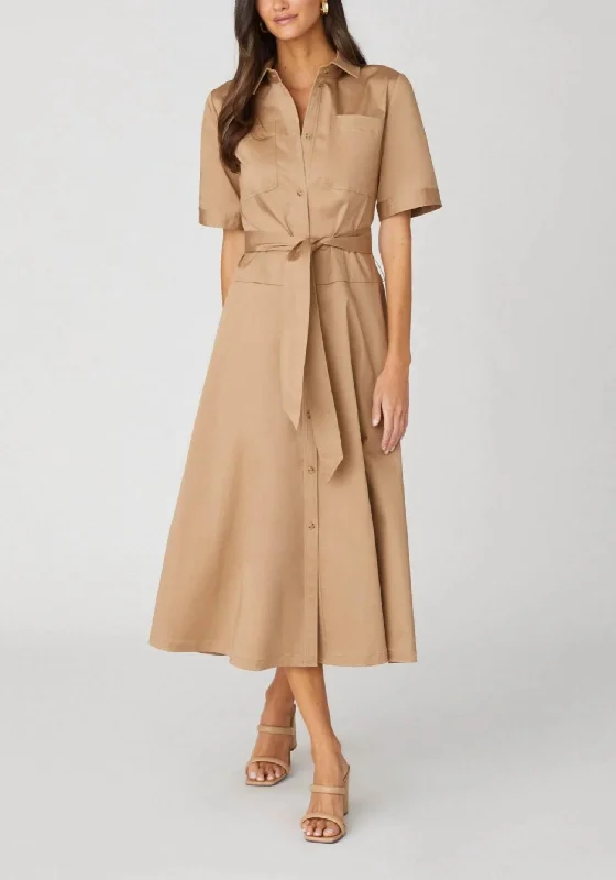 Keri Dress In Khaki