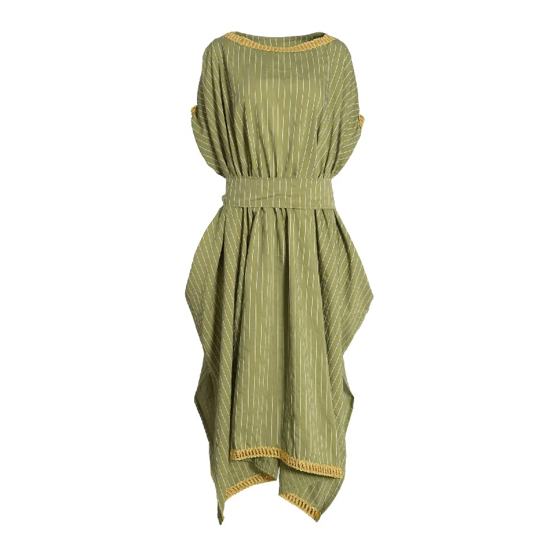 Fahm Women's Green Dress, Free Size