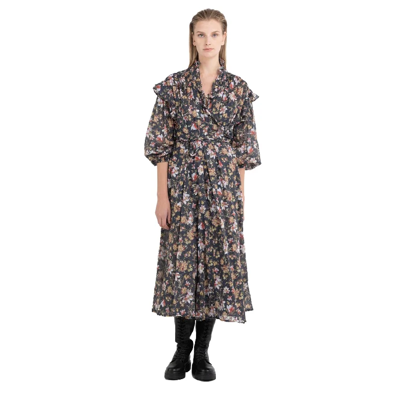 Replay Women's Atelier Floral Dress with Ruffles