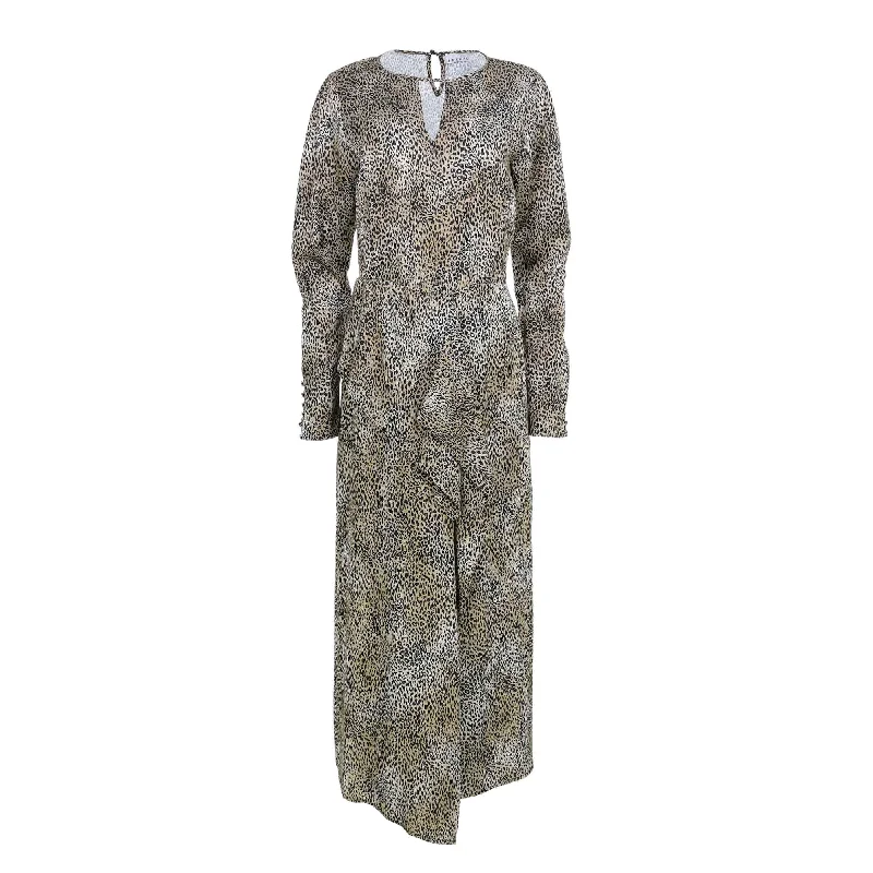 Sfizio Leopard Print Aurora Long Dress