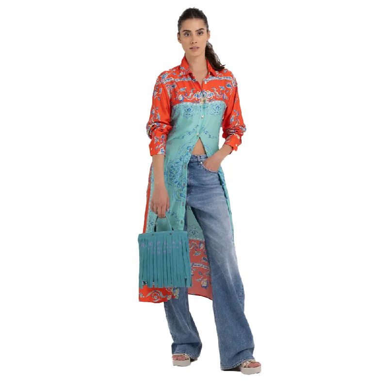 Replay Women's Long Shirt-dress with All-over Print