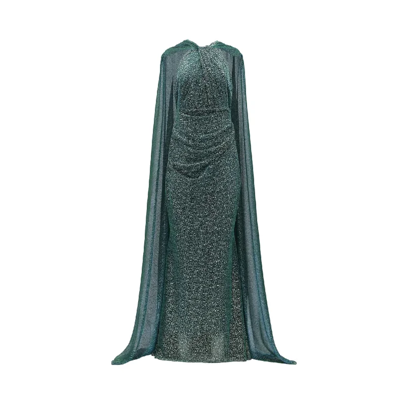 Talbot Runhof Women's Emerald Green Long Dress