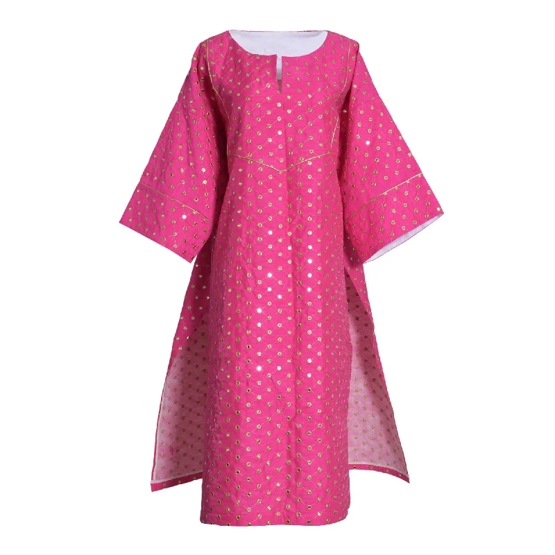 Fahm Women's Pink Dress, Free Size