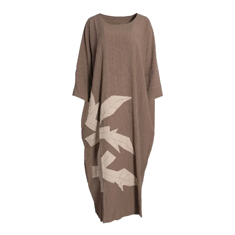 Fahm Women's Brown Dress, Free Size