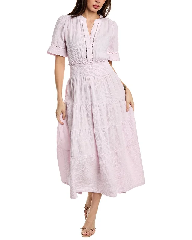 Design History Tiered Gauze Maxi Dress