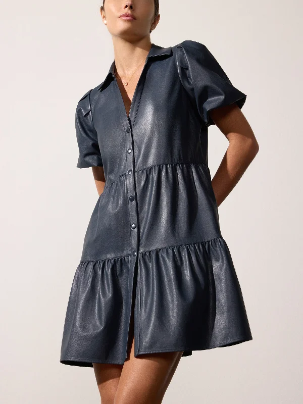 The Havana Vegan Leather Mini Dress