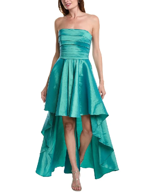 Rene Ruiz Taffeta High-Low Cocktail Dress