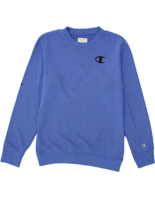 CHAMPION Womens Sweatshirt Jumper UK 16 Large Blue Cotton