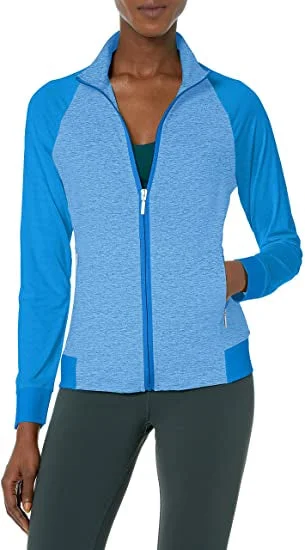 New Cutter & Buck Bright Blue  Heather Full-Zip Jacket Size M  MSP$82