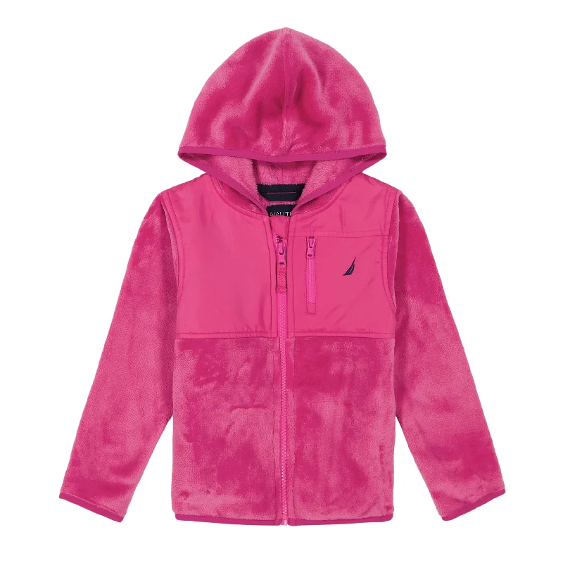 Nautica Little Girls' Faux-Fur Nautex Hooded Jacket (4-7)