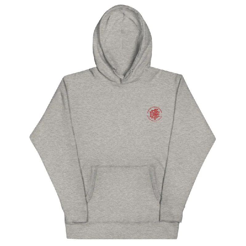 Premium Collection 'DDFE' Embroidered Heather Grey Hoodie