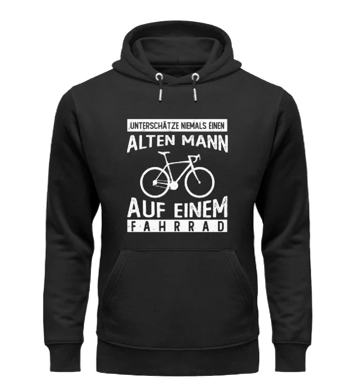 Alter Mann auf einem Fahrrad - Unisex Premium Organic Hoodie