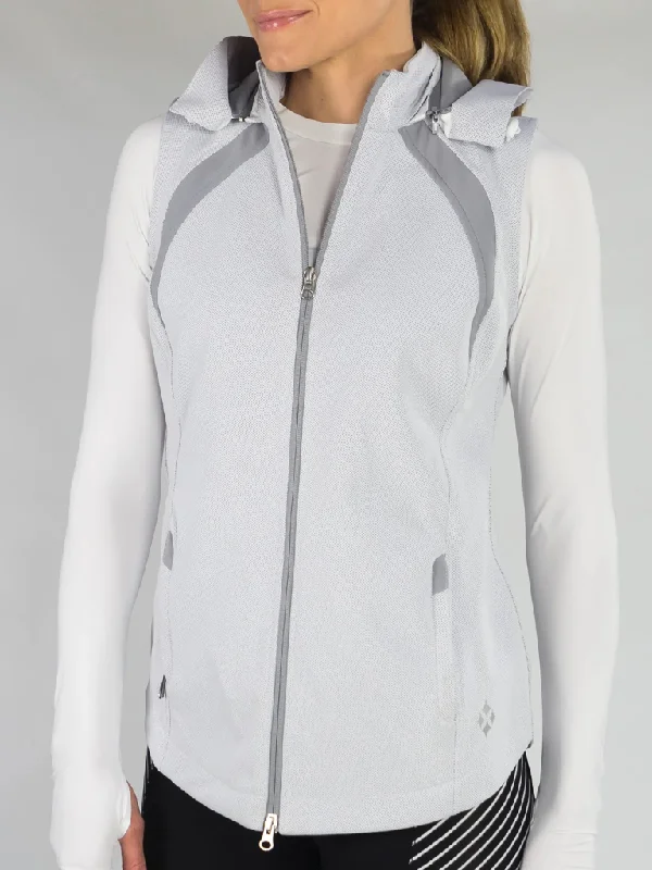 New Jofit Sprint Hooded Vest in Light Gray. MSP$156