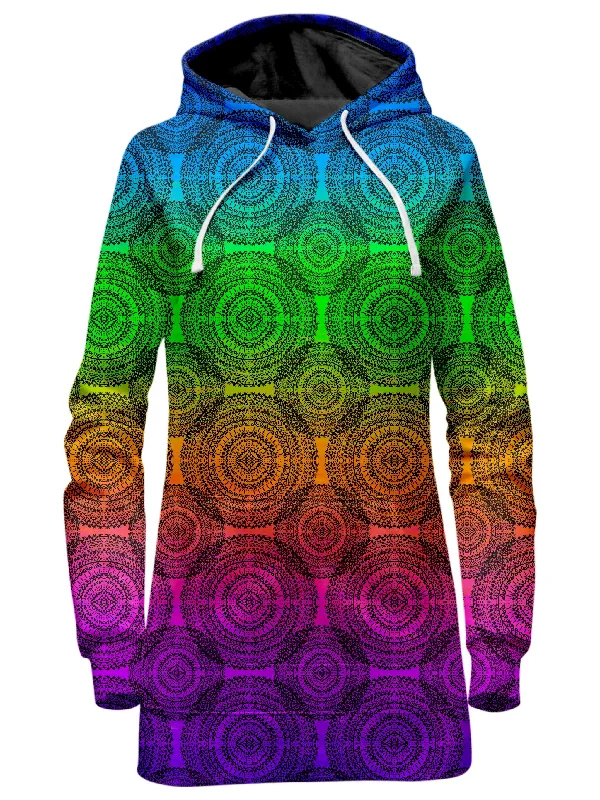 Rainbow Mandala Hoodie Dress