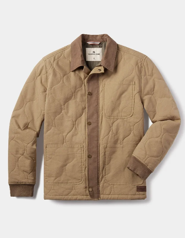 James Canvas Liner Jacket in Tan/Cedar