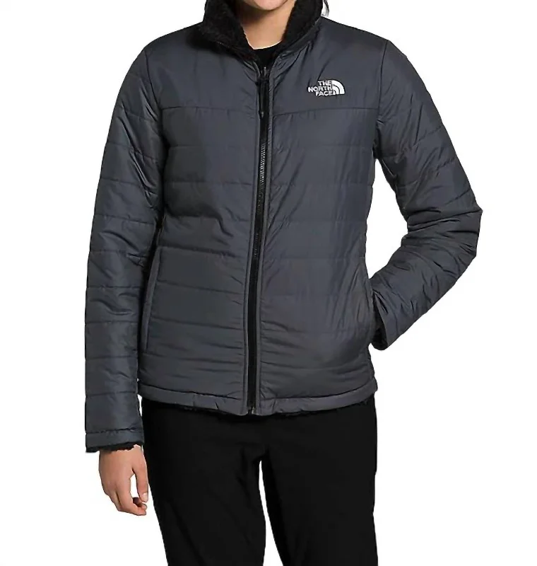 Mossbud Insulated Reversible Jacket In Vanadis Grey/tnf Black