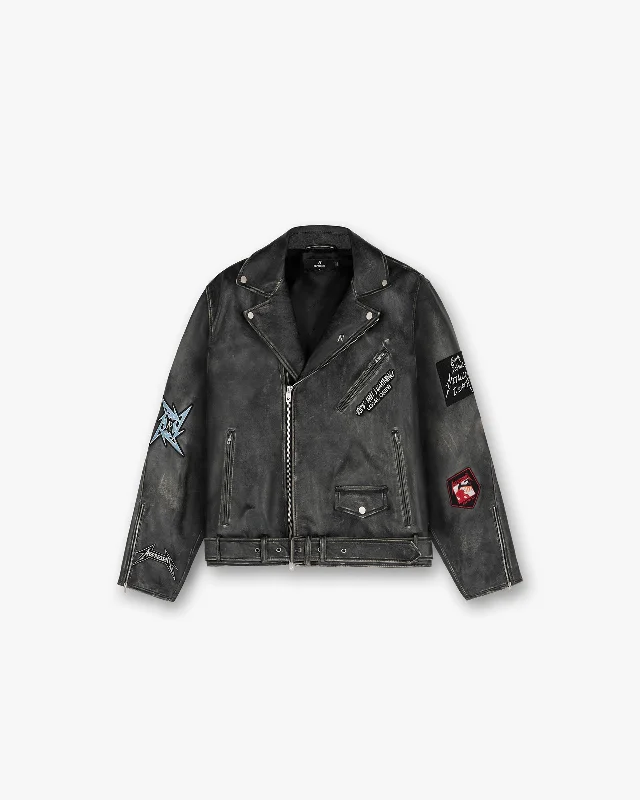 Represent X Metallica‚Ñ¢Ô∏è Leather Jacket - Black